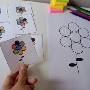 Complete a flor- cores para impressão