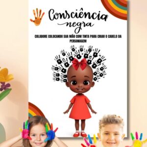 Painel pintura colaborativa Consciencia negra versão 1 para impressão
