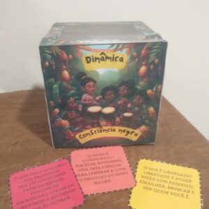 Dinâmica na caixa com 30 cards sobre consciência negra para impressão