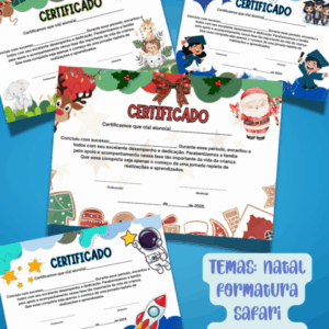 Kit Certificados de conclusão editáveis para impressão