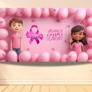 Painel Outubro Rosa versão 3 para impressão