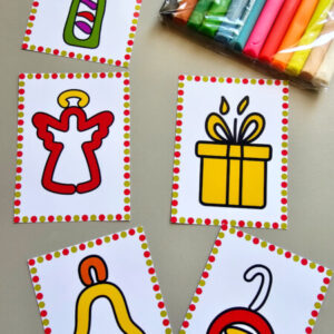 Atividade com massinhas: símbolos do natal para impressão