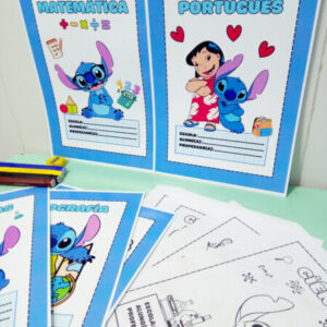 Capas de Caderno Stitch  para impressão