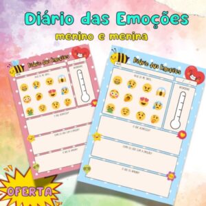  Diário das Emoções para impressão versão menino e menina