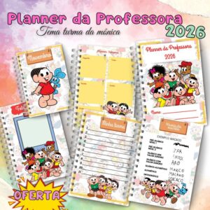 Planner da Professora 2026  turma da mônica para impressão