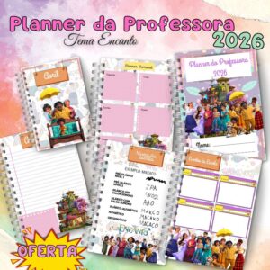 Planner da Professora 2026 tema encanto para impressão