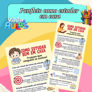Panfleto “Como Estudar em Casa" para impressão