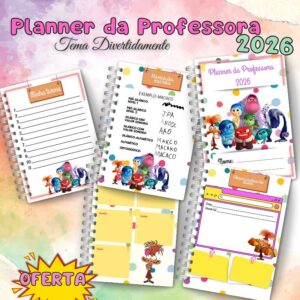 Planner da Professora 2026 tema divertidamente para impressão