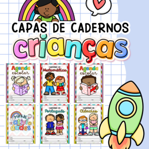 Capinhas de caderno tema crianças para impressão