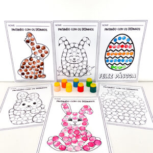 Pintando com os dedinhos -Páscoa para impressão
