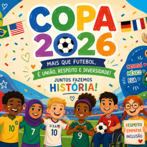 Painel Copa do mundo inclusiva para impressão