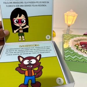 Livro na Caixa com a história do Folclore para impressão