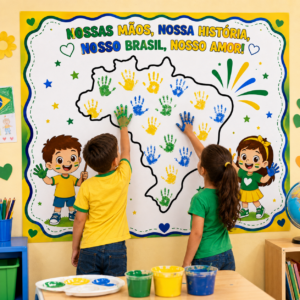 Painel Colaborativo 3 – Independência do Brasil: Mãos de Tinta para impressão