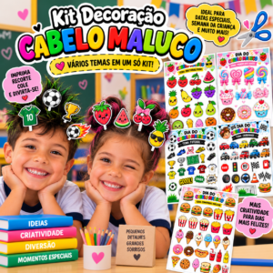 Kit Decoração Cabelo Maluco para impressão